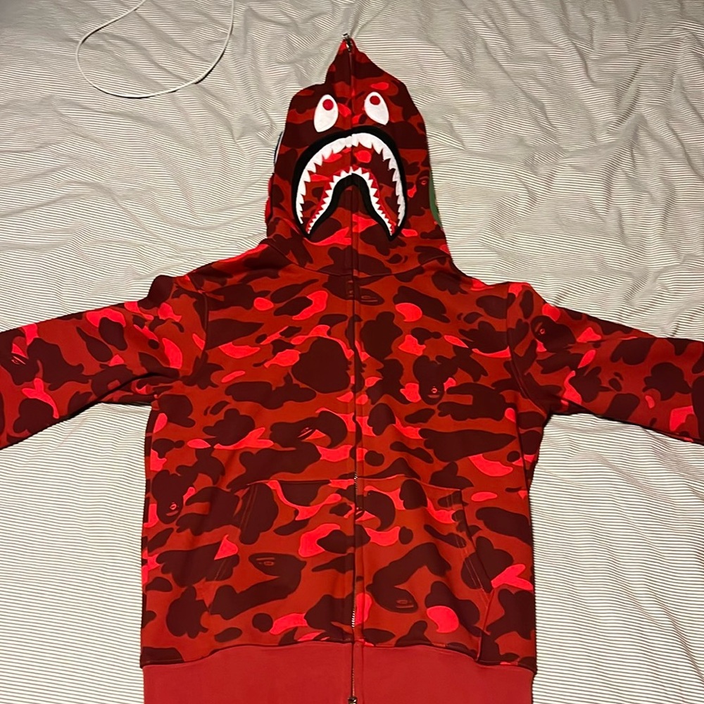 Red Camo Bape Hoodie